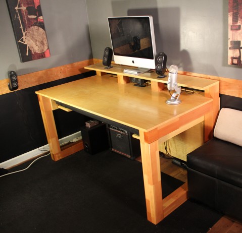 Diy Homemade Studio Desk Plans Wooden Pdf Rockler Store Locator